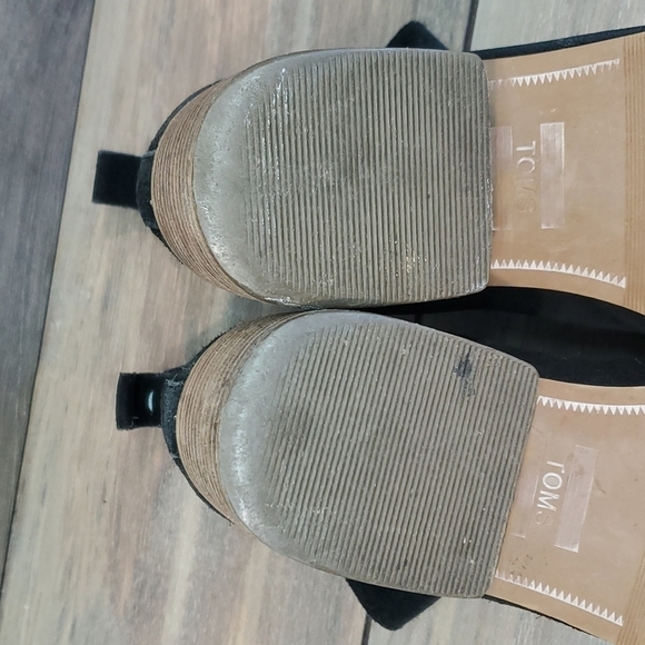 Toms Women Esme Suede Ankle Block Heels shoes booties sz 8.5 - Picture 13 of 16